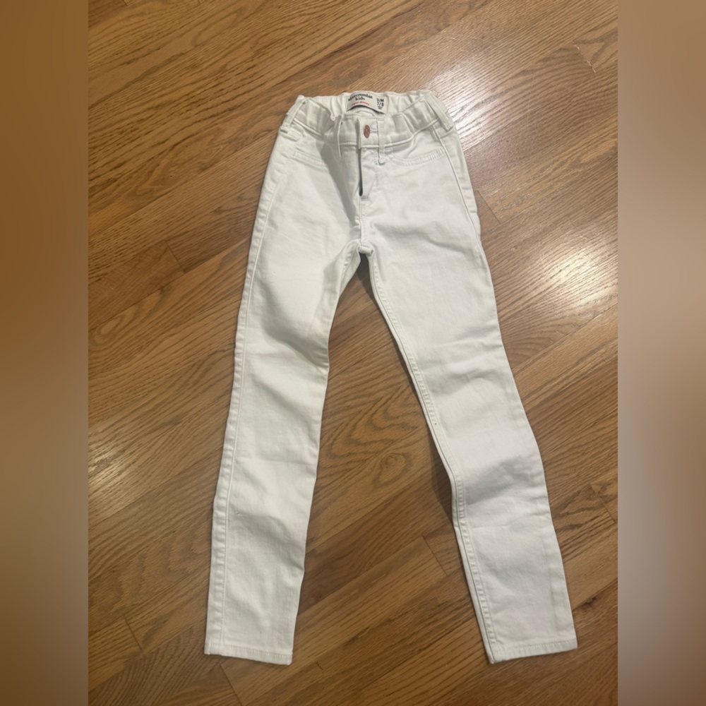 Abercrombie Kids Slim Fit White Jeans